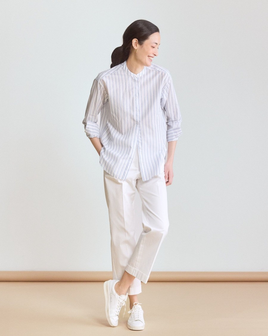 DANTENDORFER Blouses | Striped Muslin Blouse