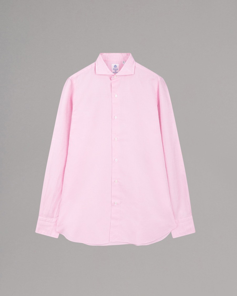 FINAMORE Shirts | Achille Cotton-Linen Shirt