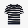 ROBERTO COLLINA Knitwear | Striped Rib Knit Shirt