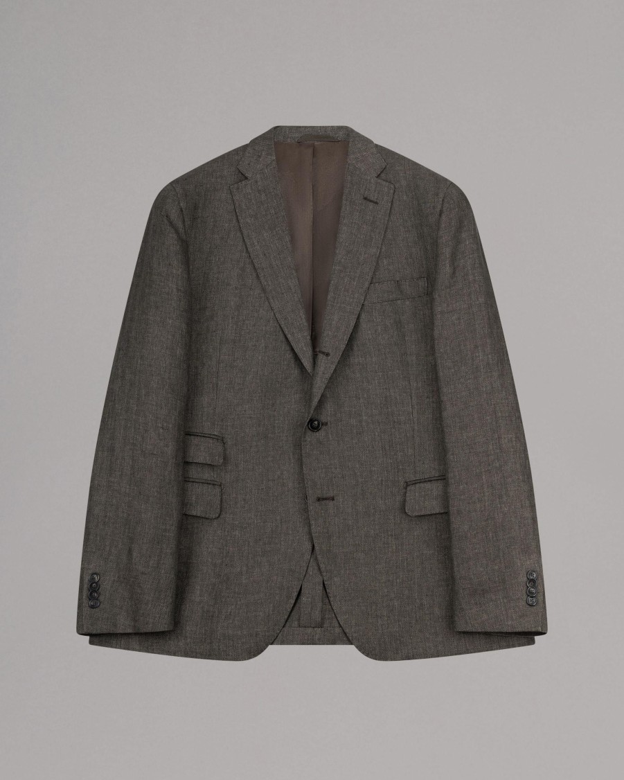 DANTENDORFER Blazers | Herringbone Linen Blazer