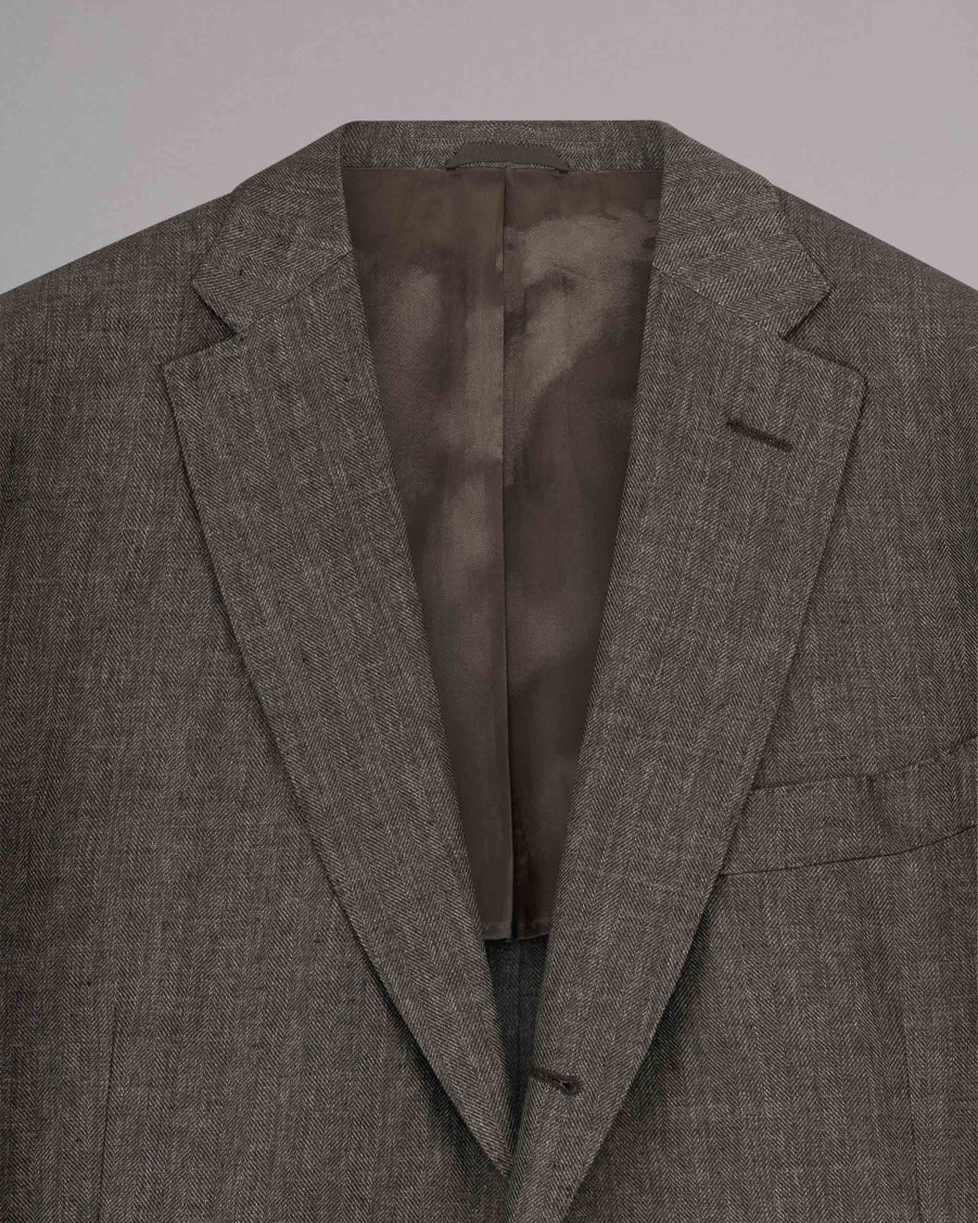 DANTENDORFER Blazers | Herringbone Linen Blazer