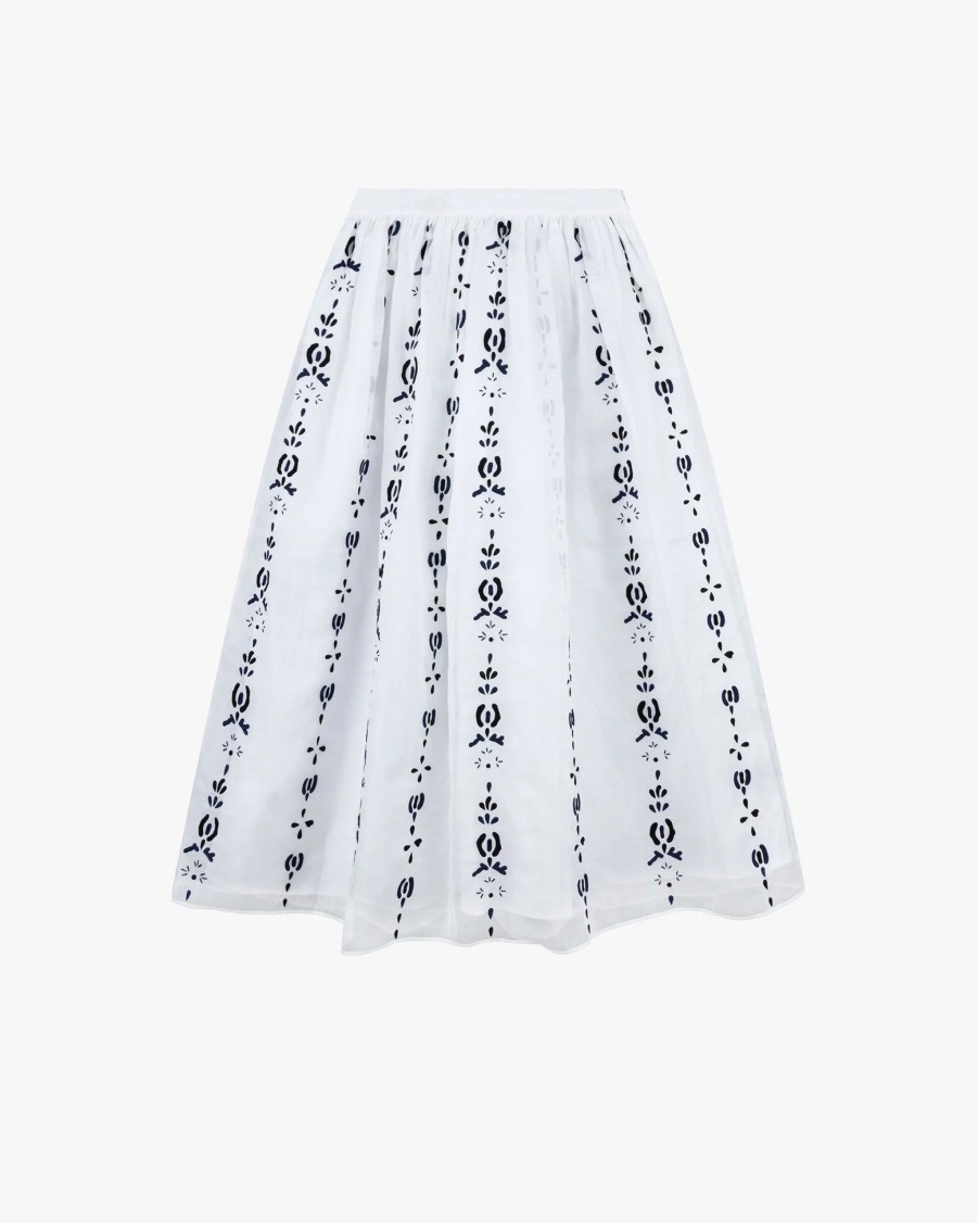 JUPE Skirts | Embroidered Cotton Skirt