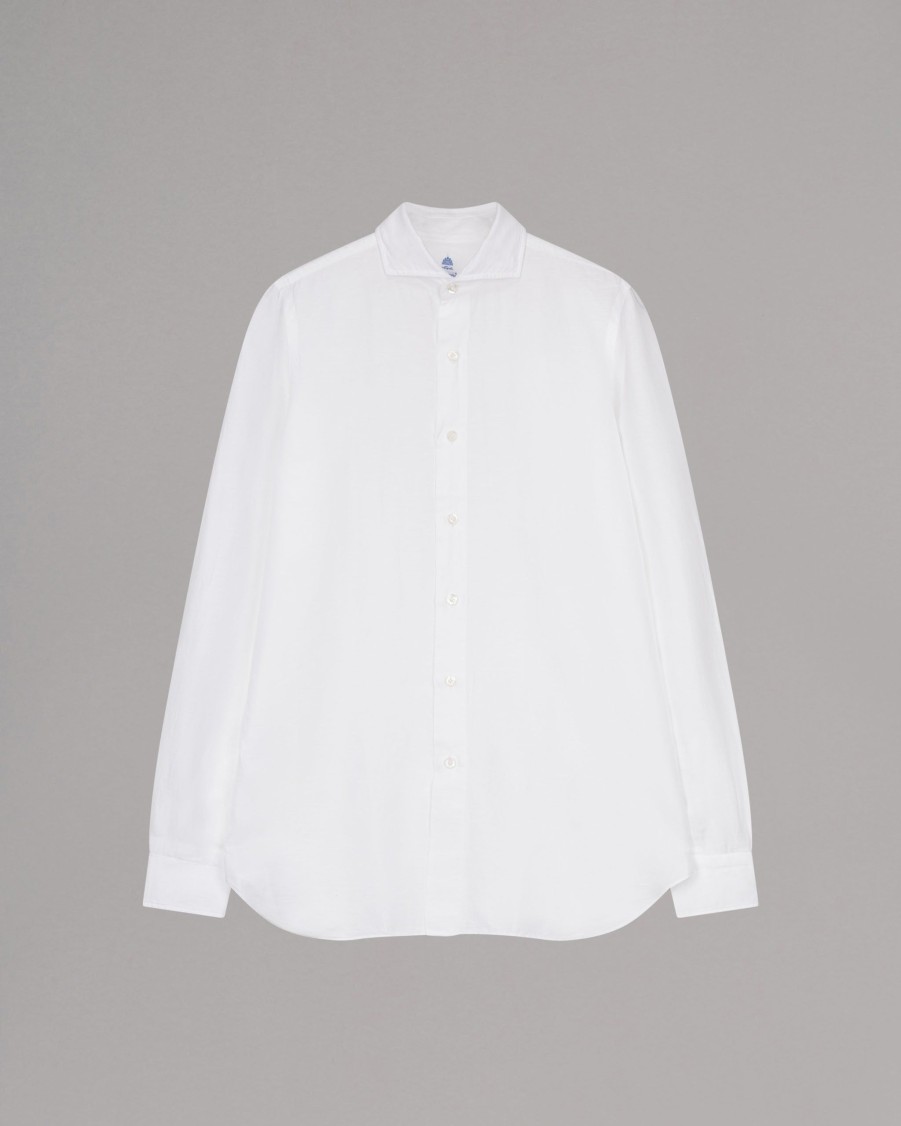 FINAMORE Shirts | Napoli Linen-Cotton Shirt