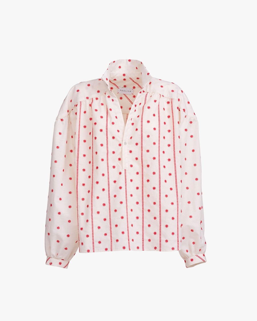 PAOLINA Blouses | Coqueliqot Patterned Blouse