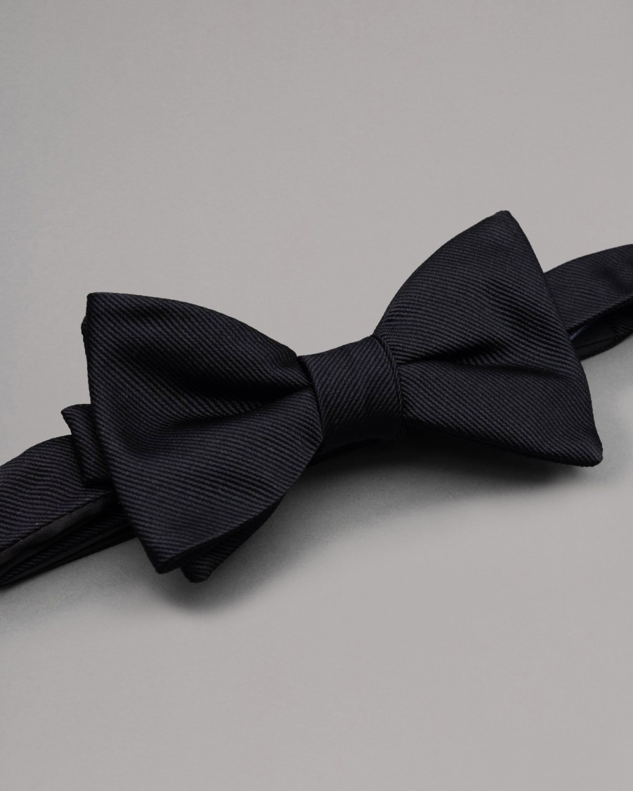 ASCOT Ties | Ribbed Silk Bow Tie