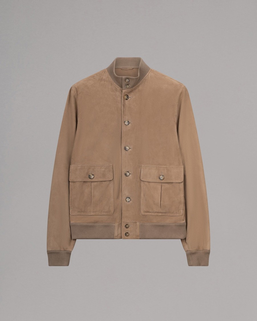 VALSTAR Leather Jackets | Valstarino Suede Bomber Jacket