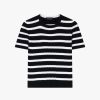 ROBERTO COLLINA Knitwear | Striped Rib Knit Shirt