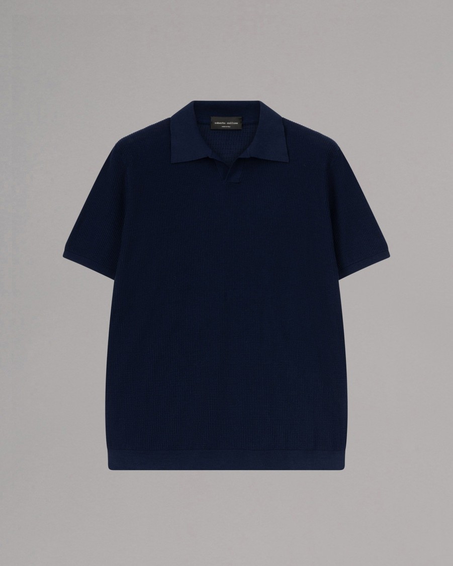 ROBERTO COLLINA Knitwear | Knitted Polo Shirt