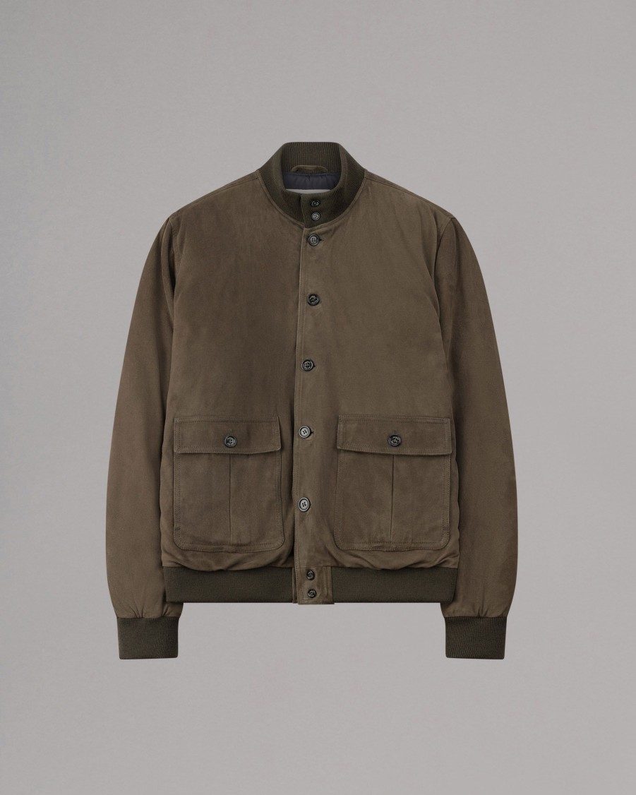 VALSTAR Leather Jackets | Valstarino Suede Bomber Jacket