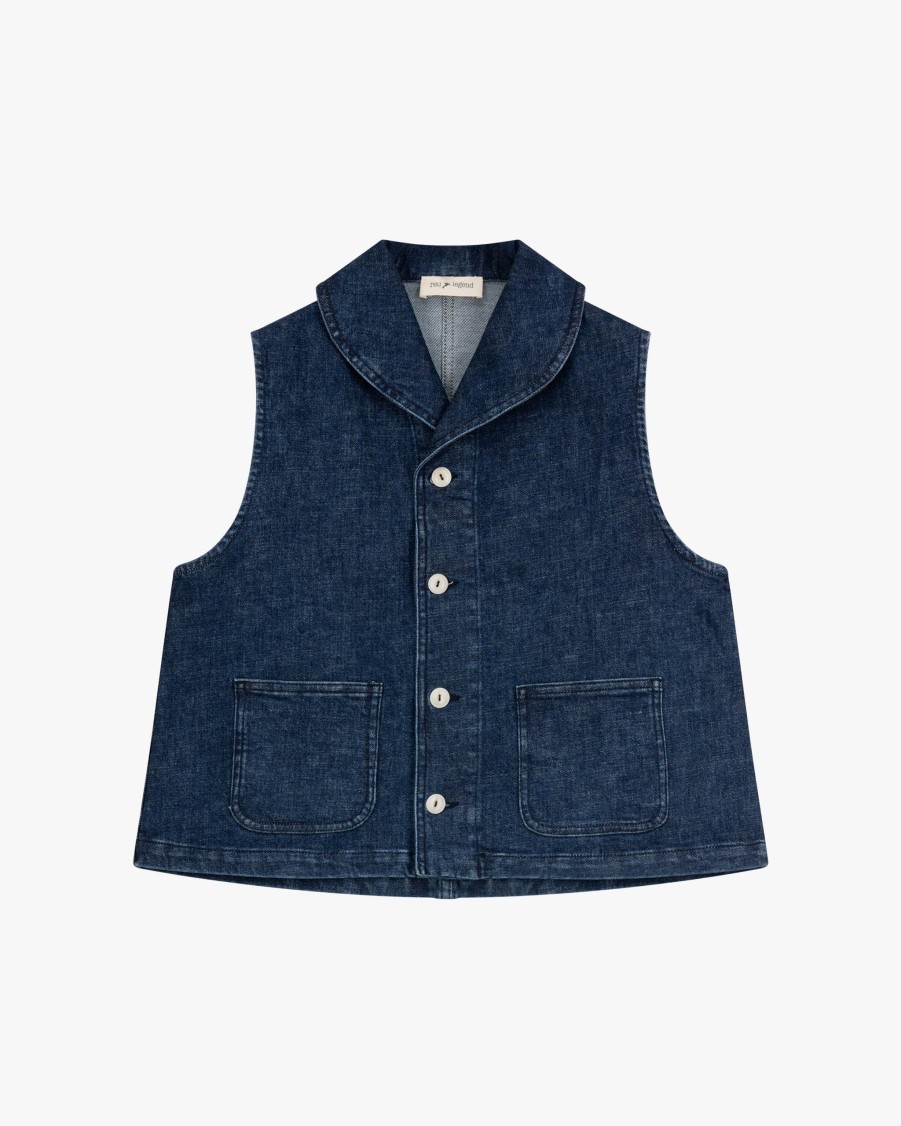 RED LEGEND Gilets | Celine Denim Vest