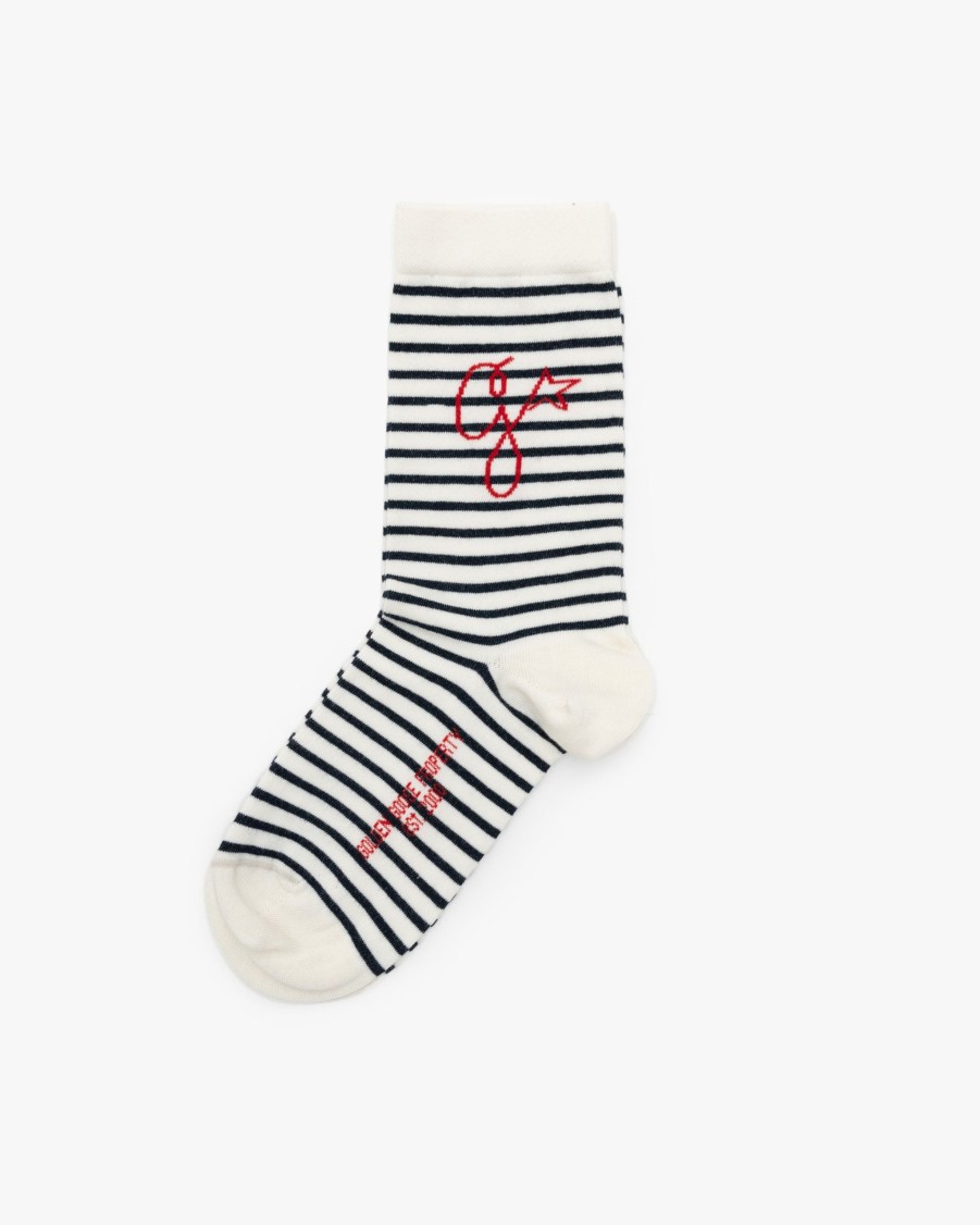 GOLDEN GOOSE Socks | Striped Cotton Blend Socks