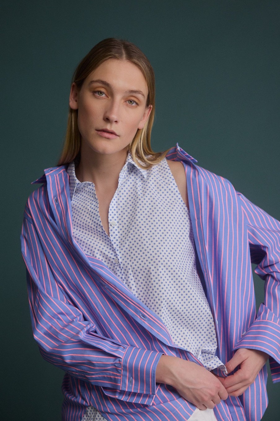 CALIBAN Blouses | Striped Cotton Blouse