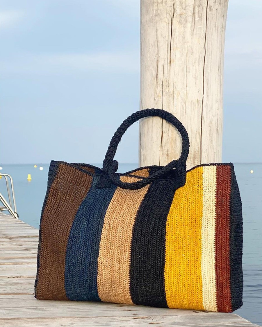 GABRIELE FRANTZEN Bags | Striped Raffia Bag