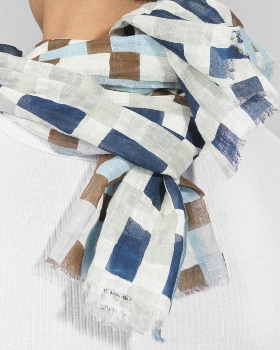 EPICE Scarves | Patterned Linen Blend Stole