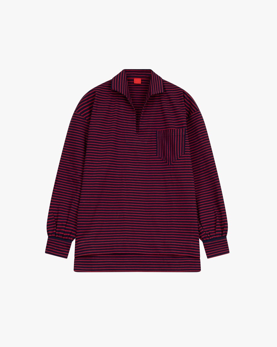 PIALEA Knitwear | Striped Polo Shirt