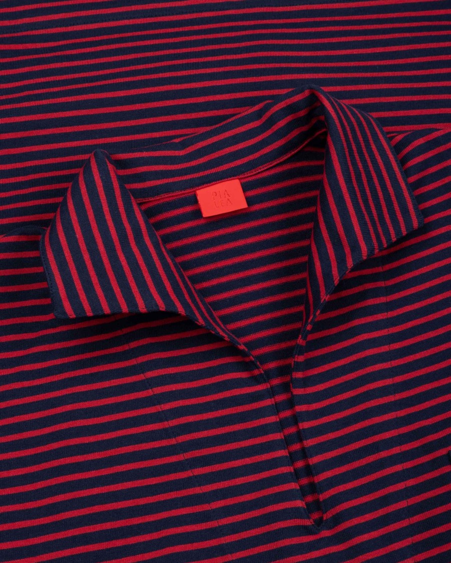 PIALEA Knitwear | Striped Polo Shirt