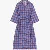 ODEEH Dresses | Geometric Check Dress