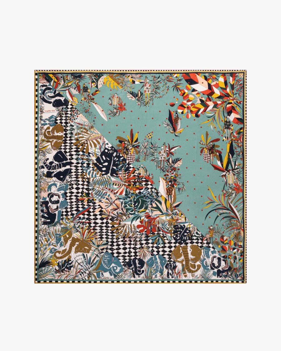 RUMISU Scarves | Patterned Silk Scarf