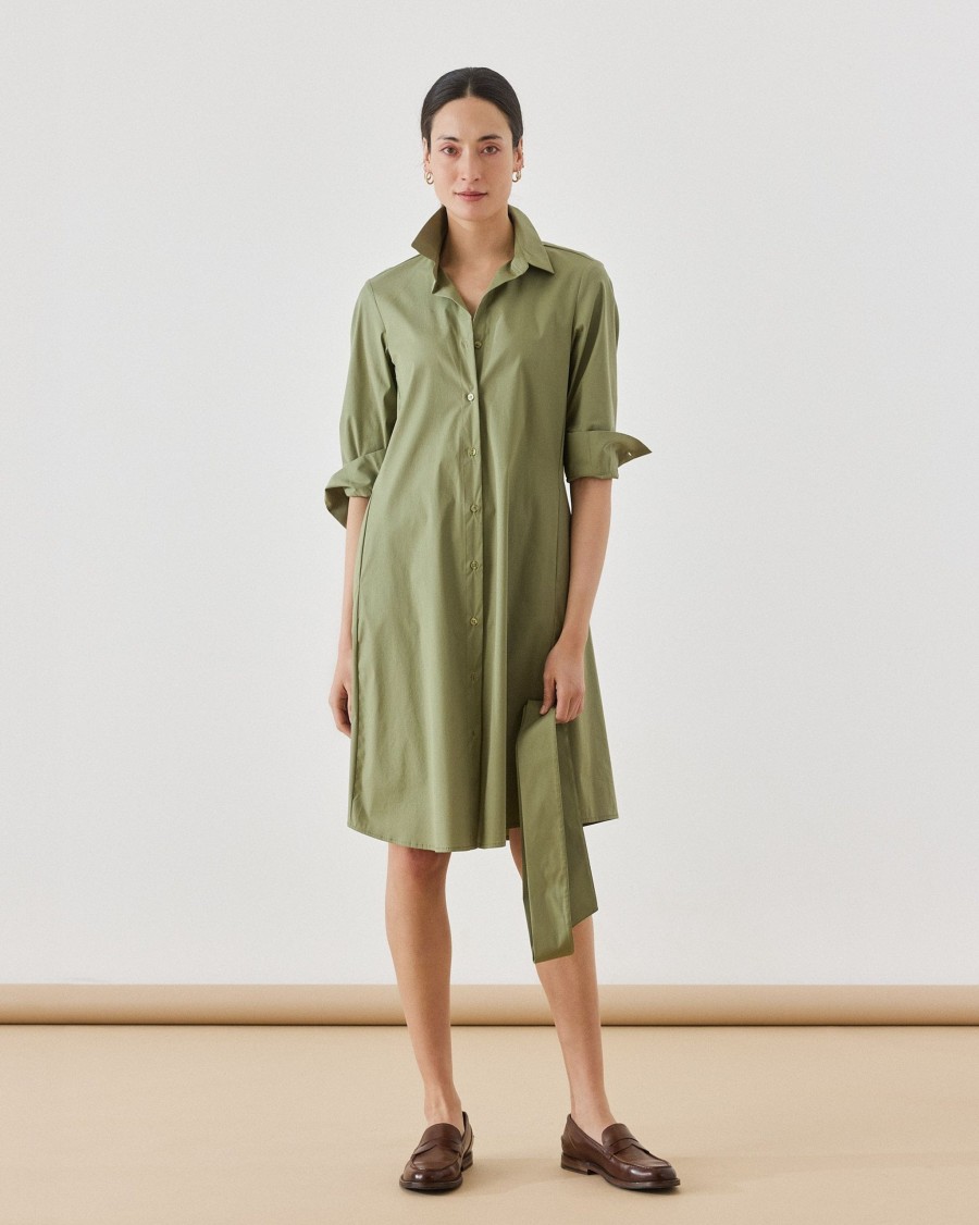 DANTENDORFER Dresses | Cotton Dress With Belt