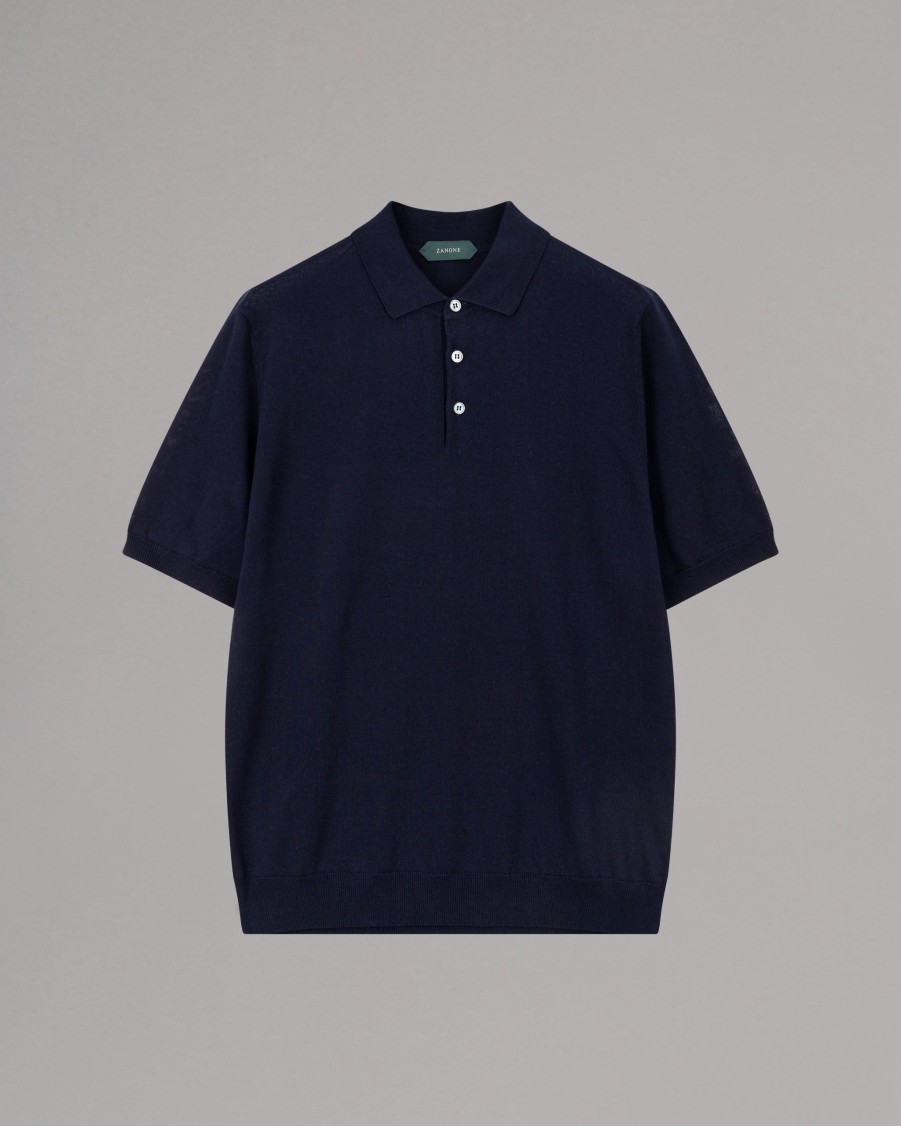 ZANONE Knitwear | Fine Knit Polo Shirt