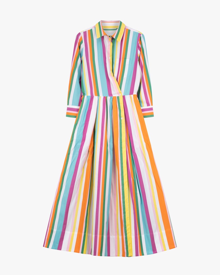 SARA ROKA Dresses | Striped Cotton Dress