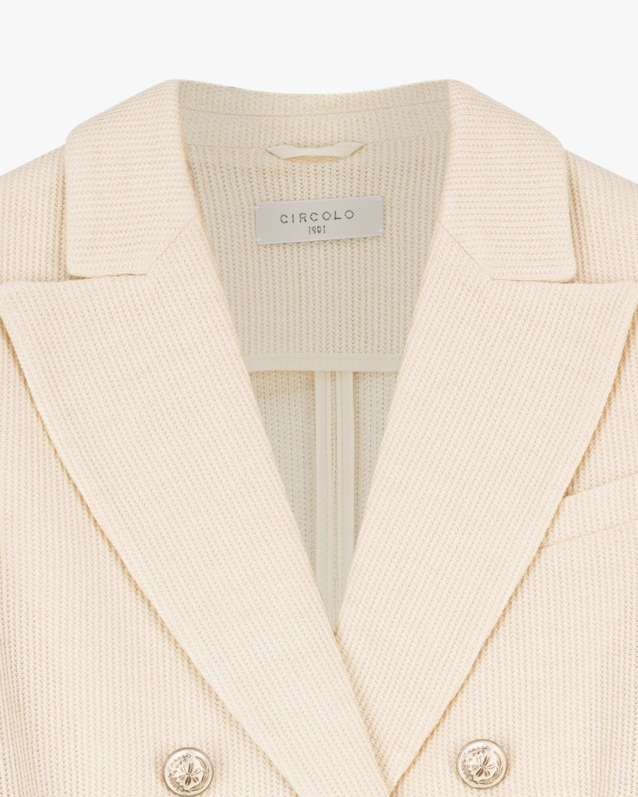 CIRCOLO Blazers | Double Breasted Long Blazer