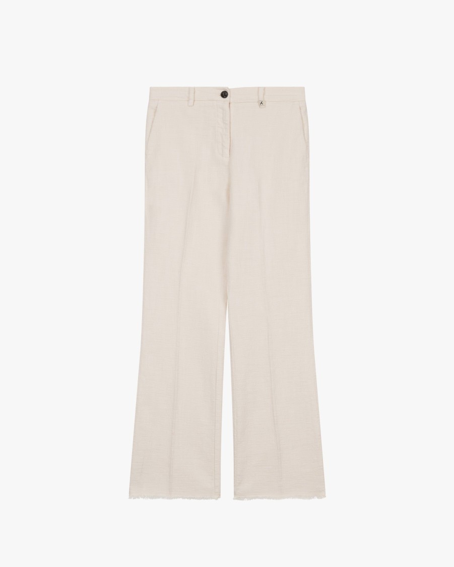 MYTHS Trousers | Kick Flare Cotton Trousers