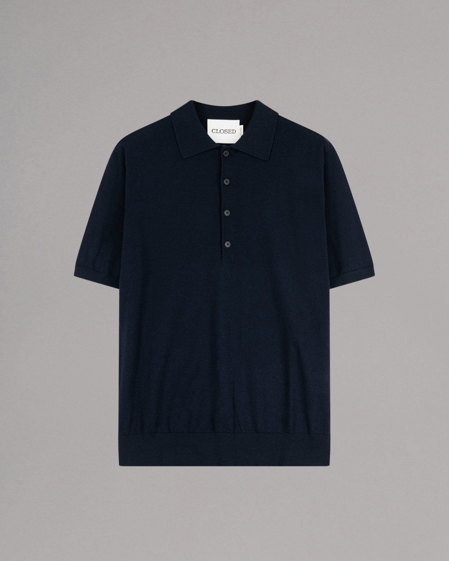 CLOSED Polos | Knitted Cotton Polo Shirt