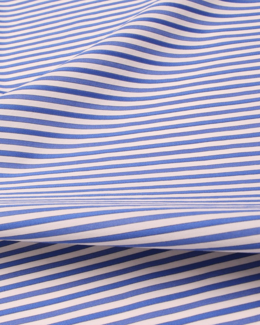 FINAMORE Pocket Squares | Striped Cotton Pocket Square