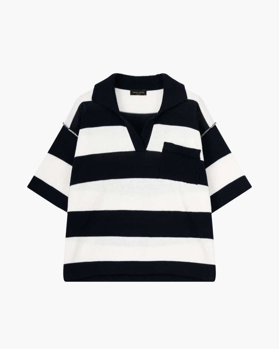 ROBERTO COLLINA Knitwear | Striped Poloshirt