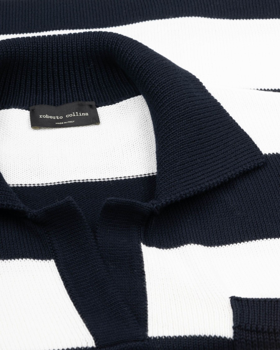 ROBERTO COLLINA Knitwear | Striped Poloshirt