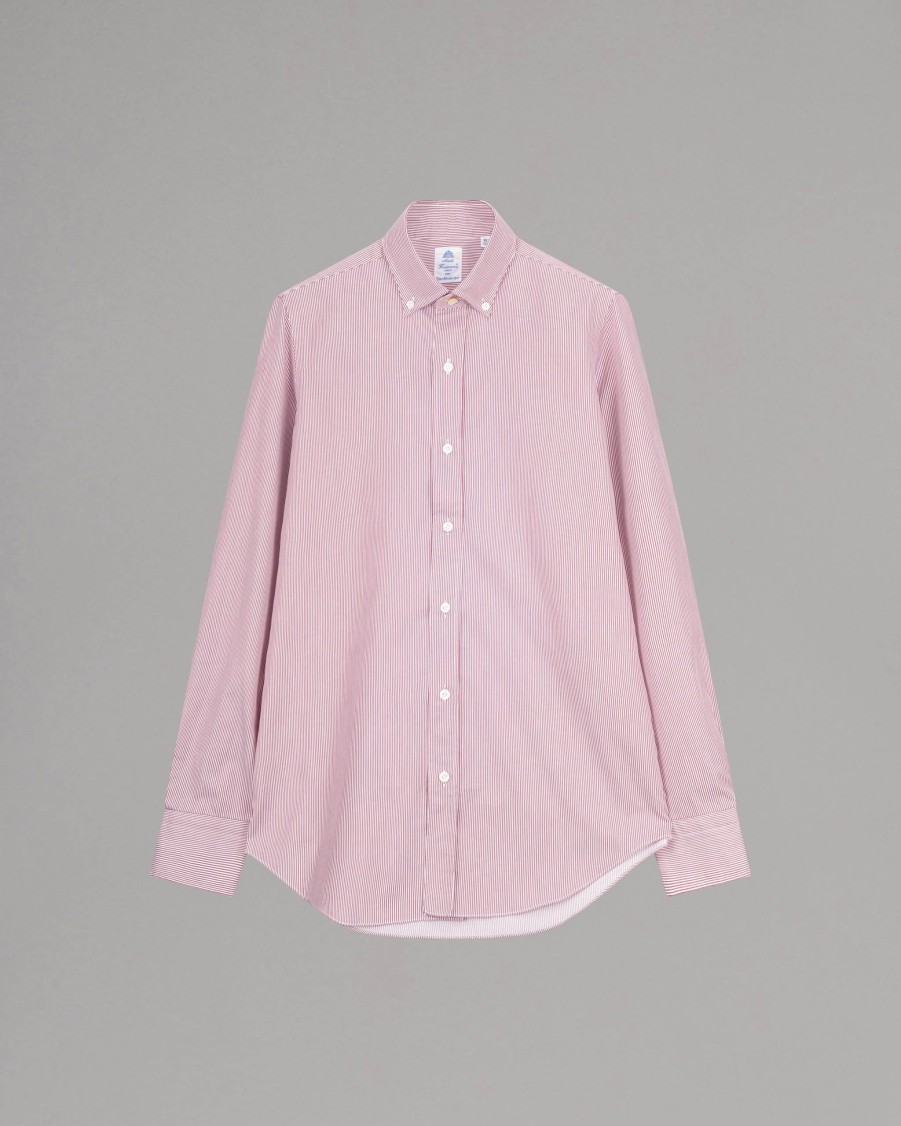 FINAMORE Shirts | Striped Button-Down Shirts