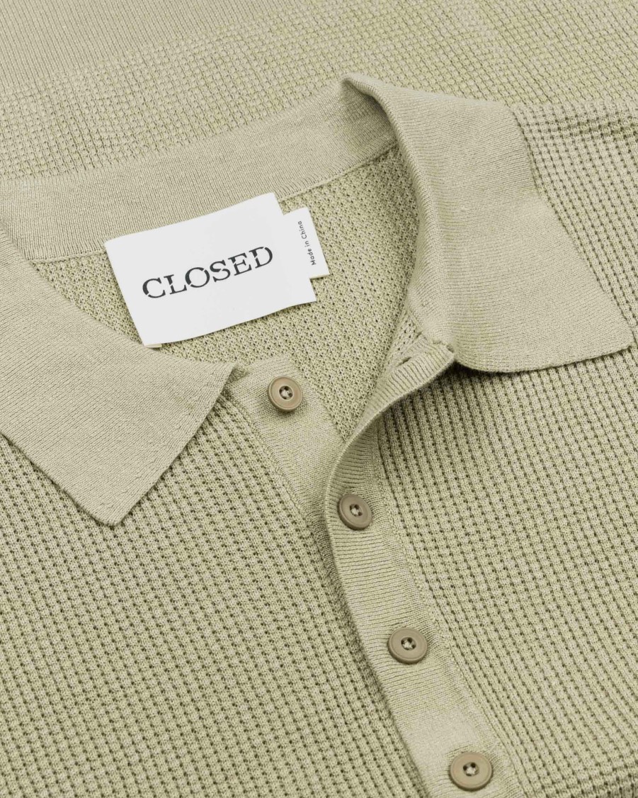 CLOSED Knitwear | Linen Knitted Polo Shirt