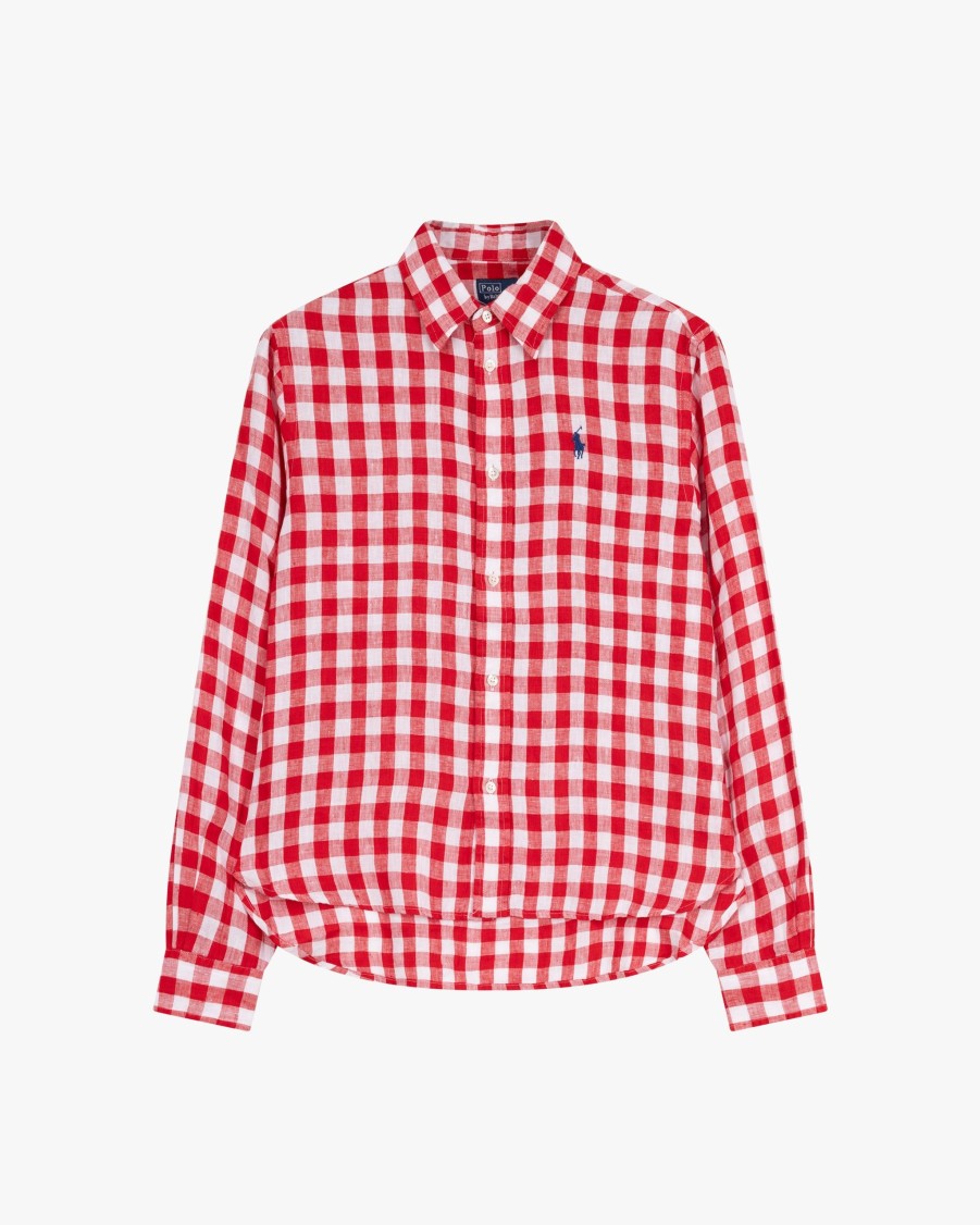 POLO RALPH LAUREN Blouses | Checked Linen Blouse