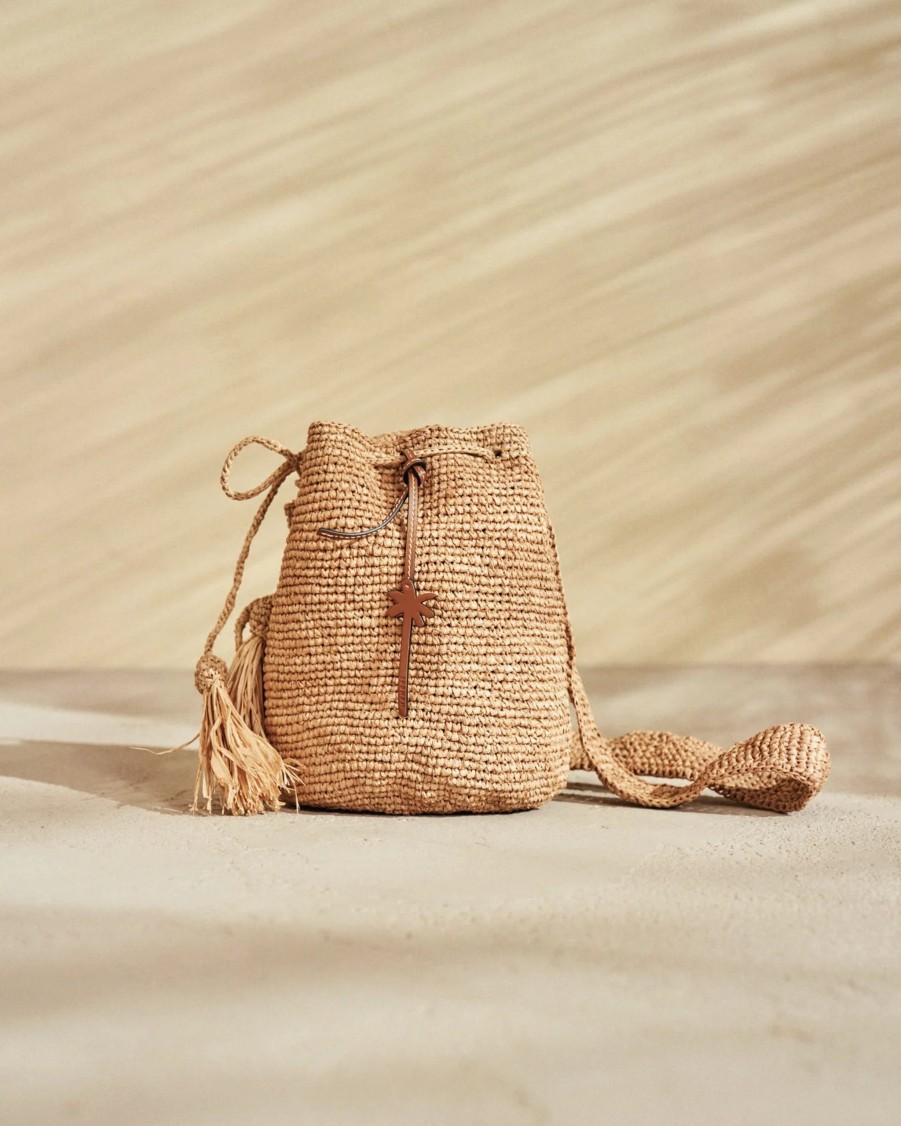 MANEBI Bags | Raffia Beach Bucket