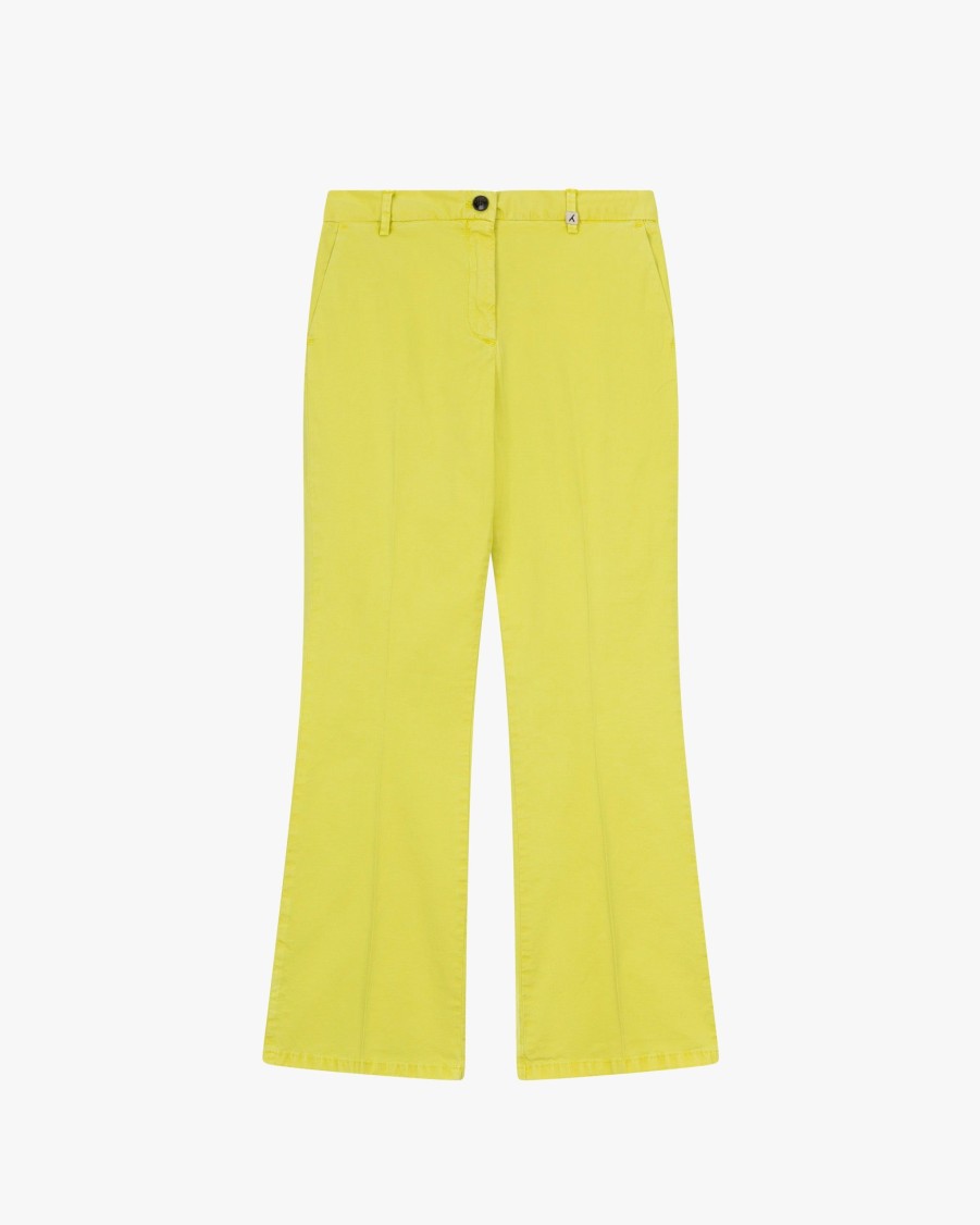 MYTHS Trousers | Kick Flare Cotton Trousers