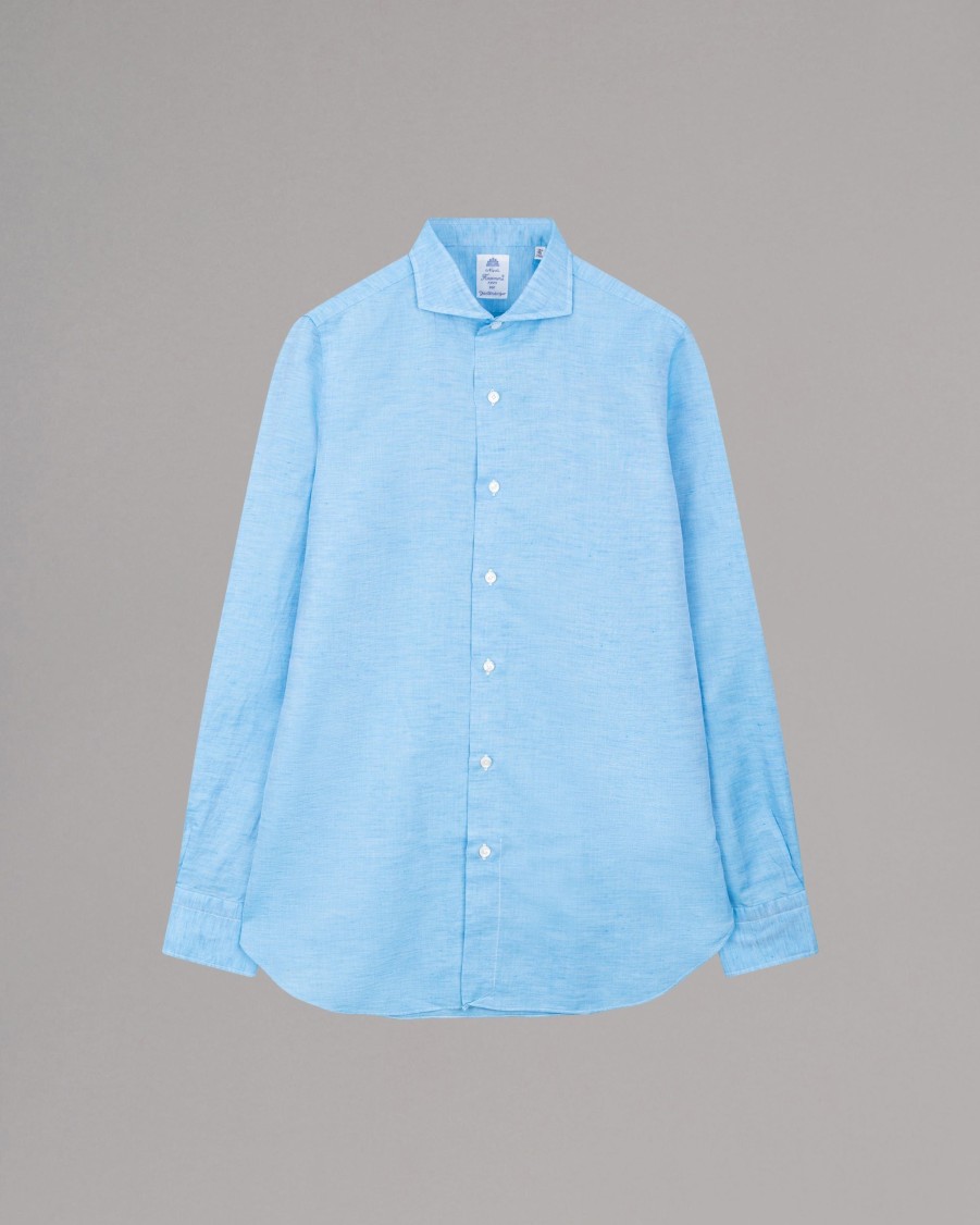 FINAMORE Shirts | Achille Cotton-Linen Shirt