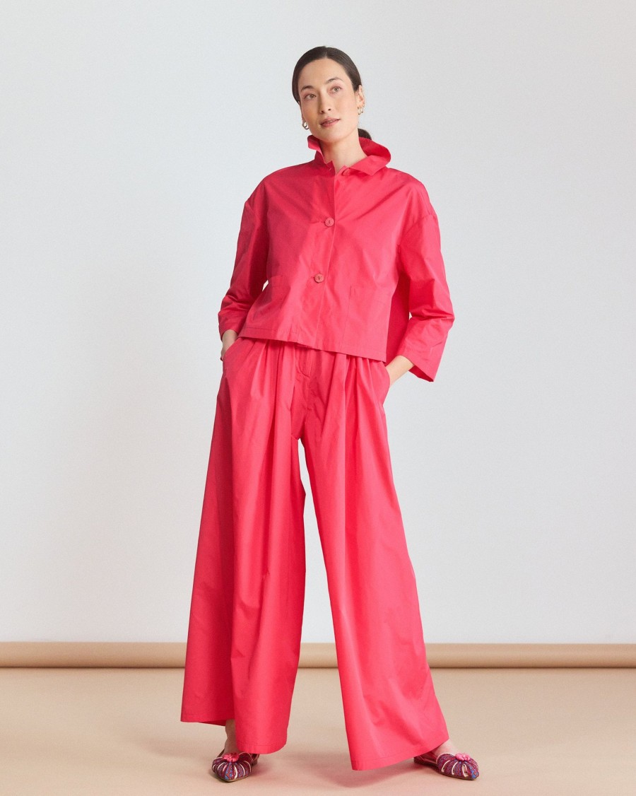 NIU Trousers | Tahmira Wide Taffeta Trousers