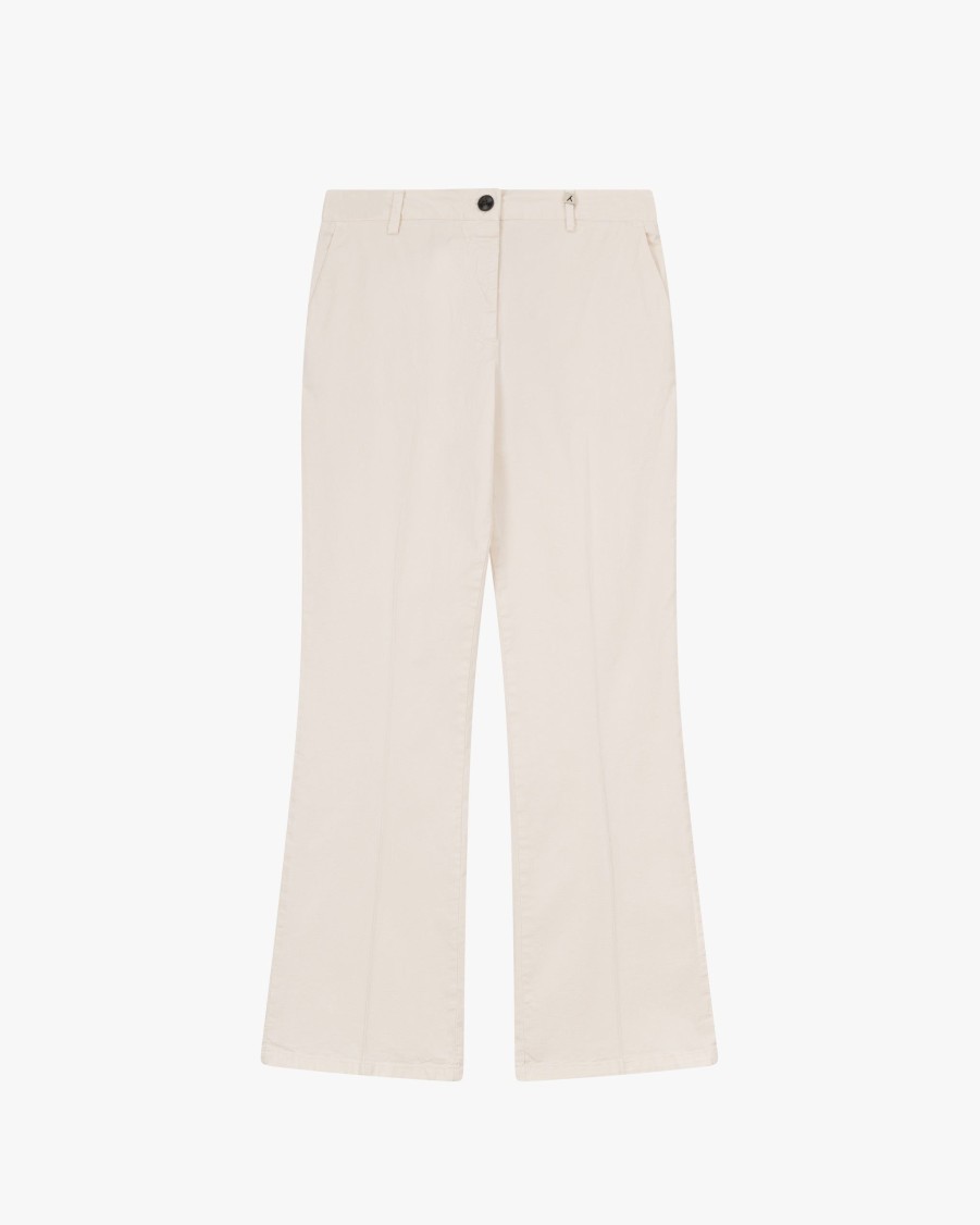 MYTHS Trousers | Kick Flare Cotton Trousers