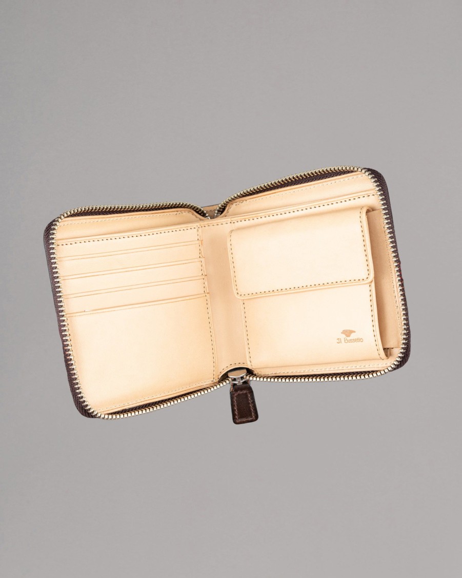 IL BUSSETTO Wallets | Leather Square Zip Wallet