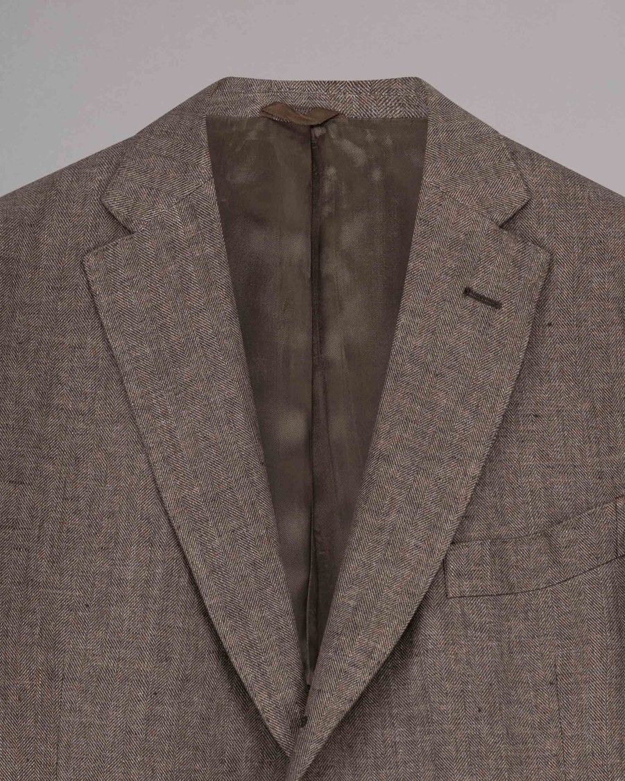 DANTENDORFER Blazers | Herringbone Linen Blazer