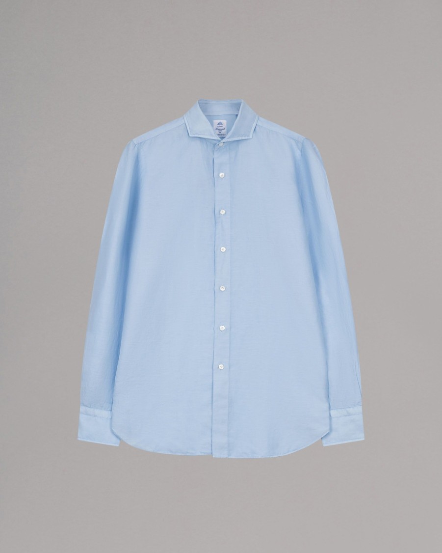 FINAMORE Shirts | Napoli Linen-Cotton Shirt