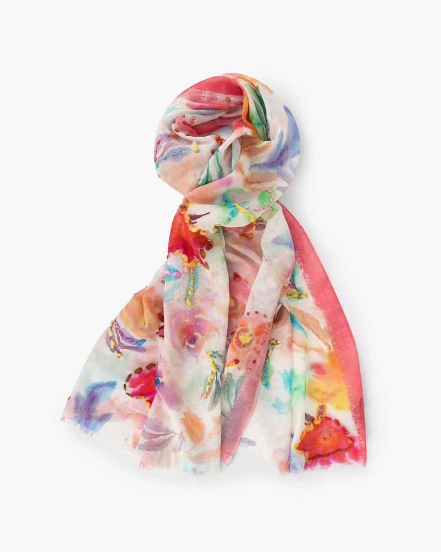 MEL & DAVIS Scarves | Embroidered Scarf