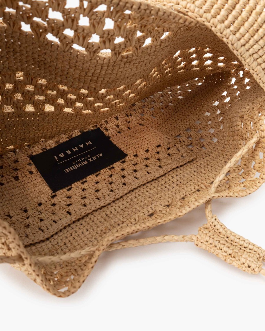 MANEBI Bags | Bucket Raffia Bag