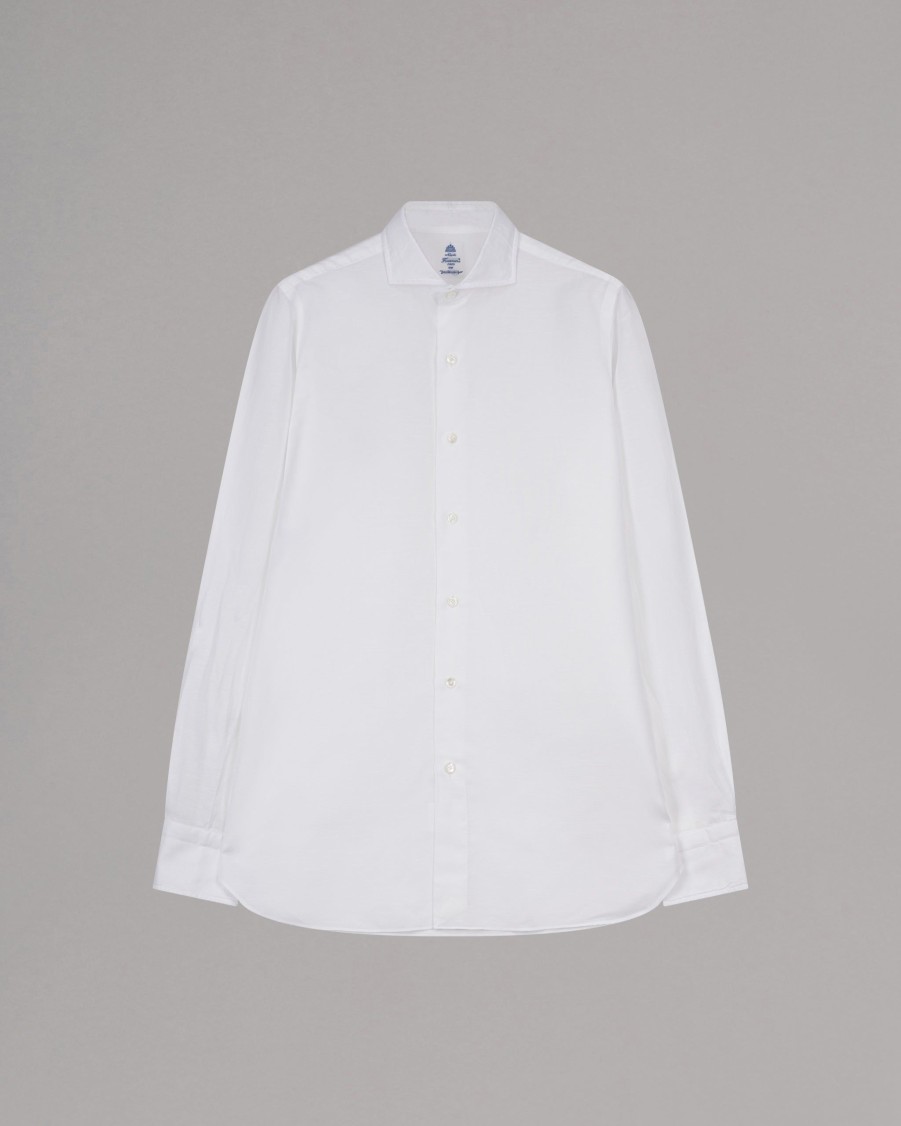 FINAMORE Shirts | Achille Cotton-Linen Shirt