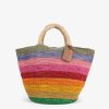 MANEBI Bags | Striped Raffia Bag