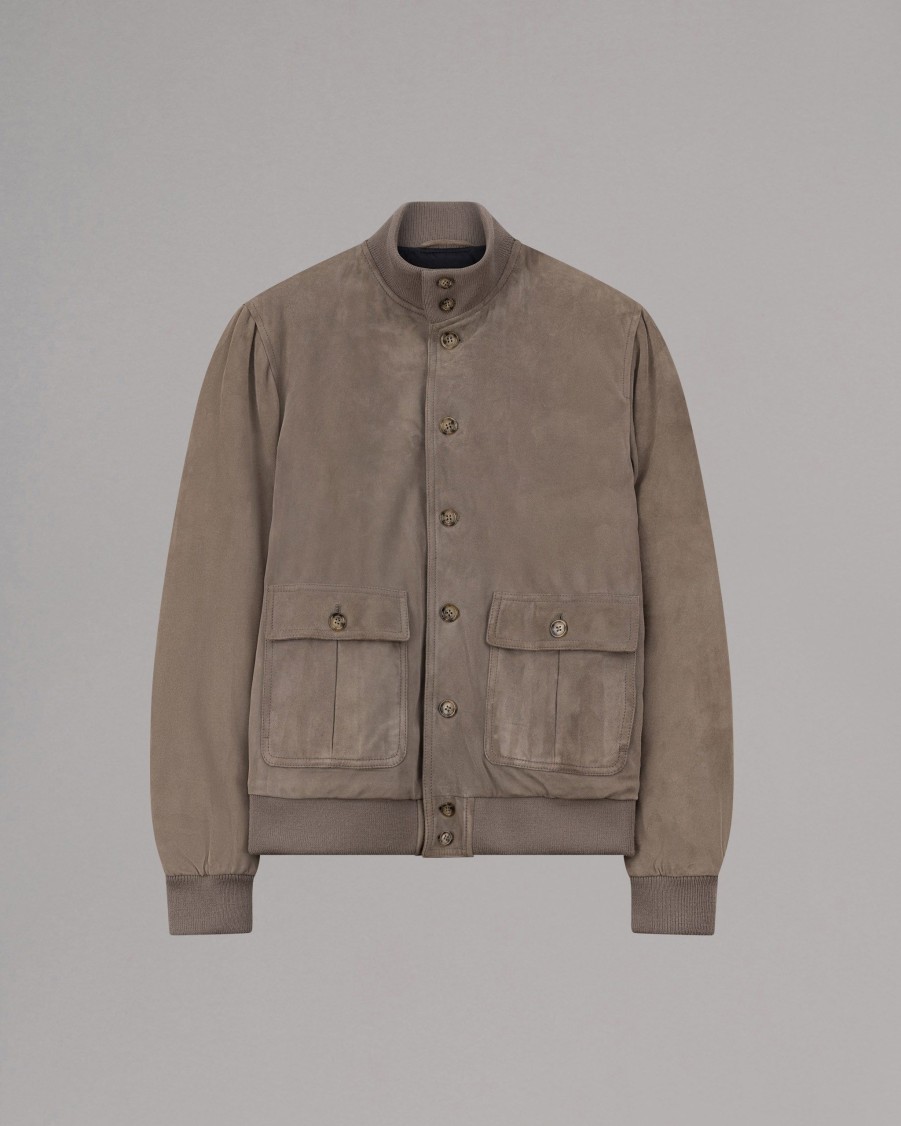 VALSTAR Leather Jackets | Valstarino Suede Bomber Jacket