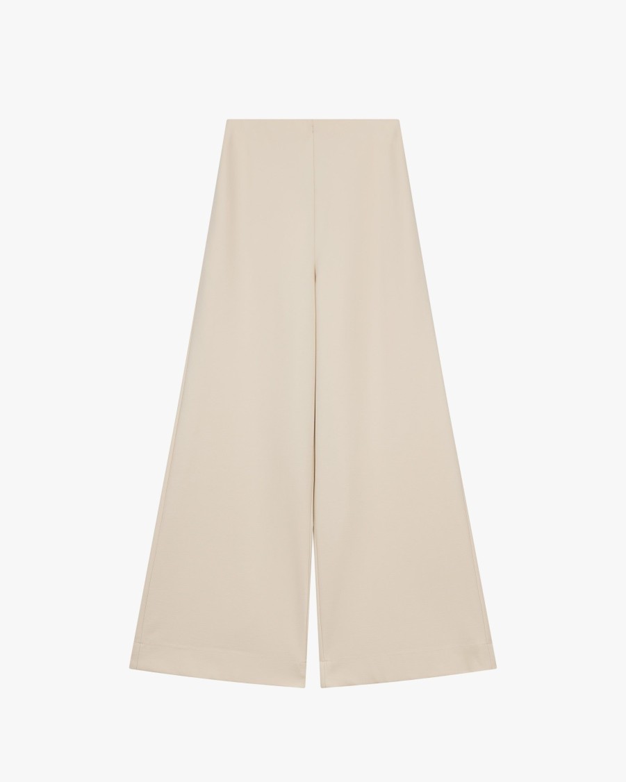 HARRIS WHARF Trousers | Wide Stretch Trousers