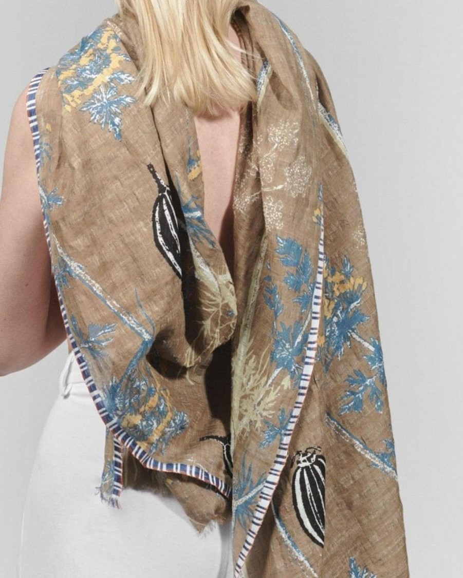 EPICE Scarves | Floral Linen Blend Stole