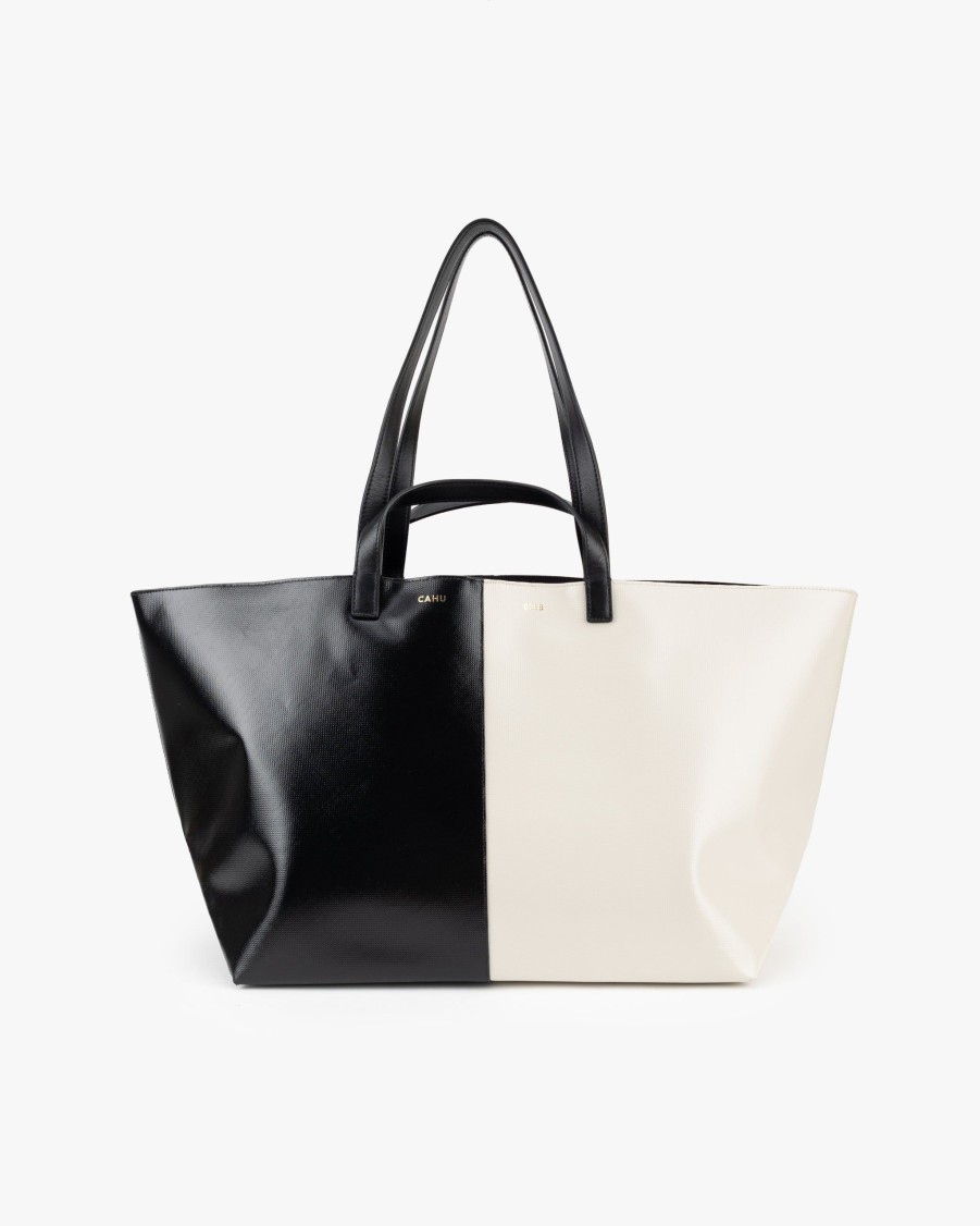 CAHU Bags | The Pratique Zipped B&W Bag